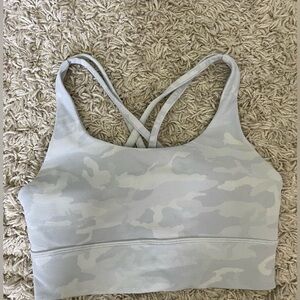 Lululemon White Camo Sports Bra